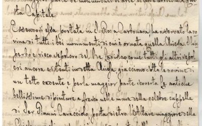 Napoli, 17 aprile 1830 – “In ordine alla conservazione di monumenti di arte esistenti nella cappella di Costantino attigua alla chiesa arcivescovile, si diano disposizioni convenienti”