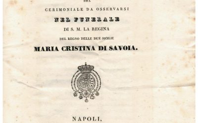 Programma del cerimoniale in occasione del funerale della regina Maria Cristina di Savoia, oggi Beata.